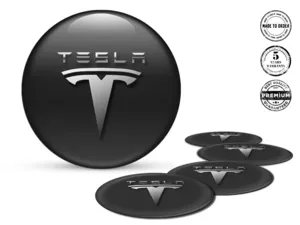 Tesla Autocollants Jantes Voiture Emblèmes Haute Qualité